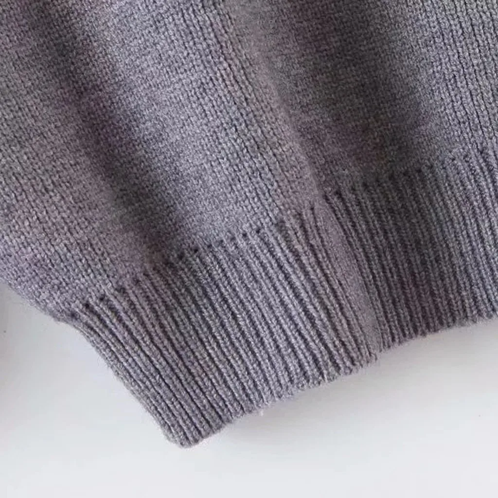 Размера плюс Холтер голые плечи вязаный офисный женский зимний осенний