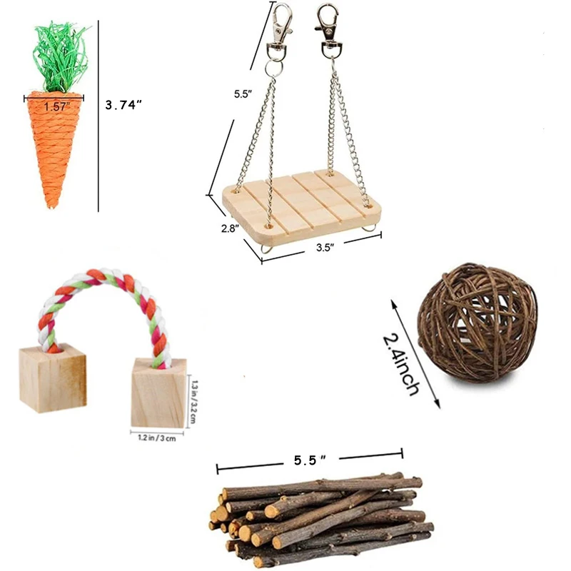 12 шт./компл. деревянные игрушки для хомяка|Игрушки| |