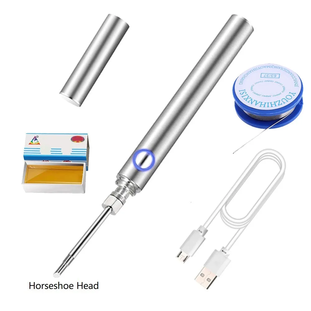

1PC Portable USB Rechargeable Soldering Iron 16*1.4cm Metal Suitable For Welding Jewelry Repair DIY Lovers