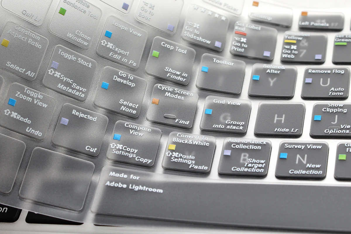 HRH Adobe Lightroom короткие полупрозрачные Чехлы для клавиатуры TPU Защитный чехол Macbook Pro