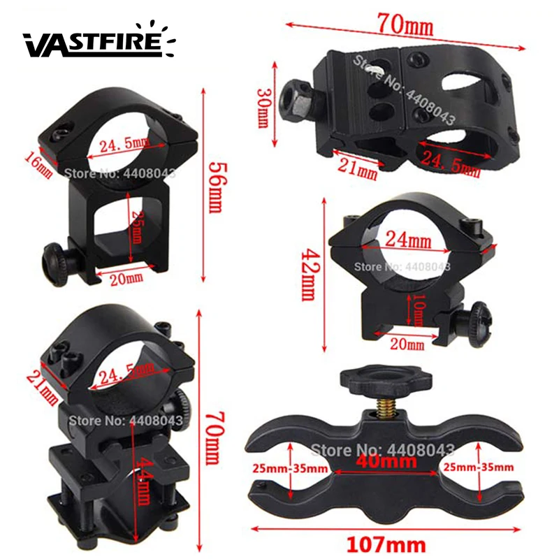 

Barrel Mount Rifle Scope Mounting Tools Flashlight Mount For IR Light Night Vision Flashlight Torch Accessory