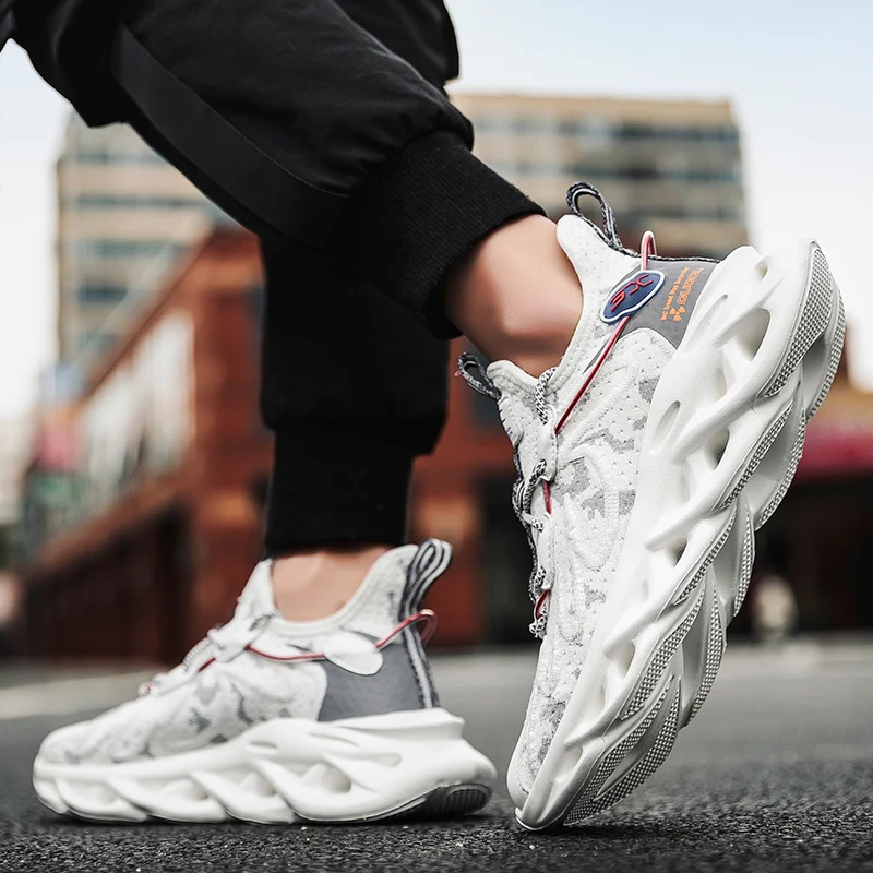 

Men Sport Shoes Nice Fashion Mesh Breathable Men's Sneakers Outdoor Casual Jogging Running Shoes Comfortable Sole Male Footwear