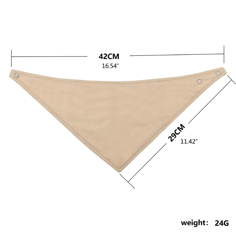 

Baby Feeding Drool Bib Solid Color Snap Button Saliva Towel Soft Cotton Triangle Burp Cloth for Newborn Toddler