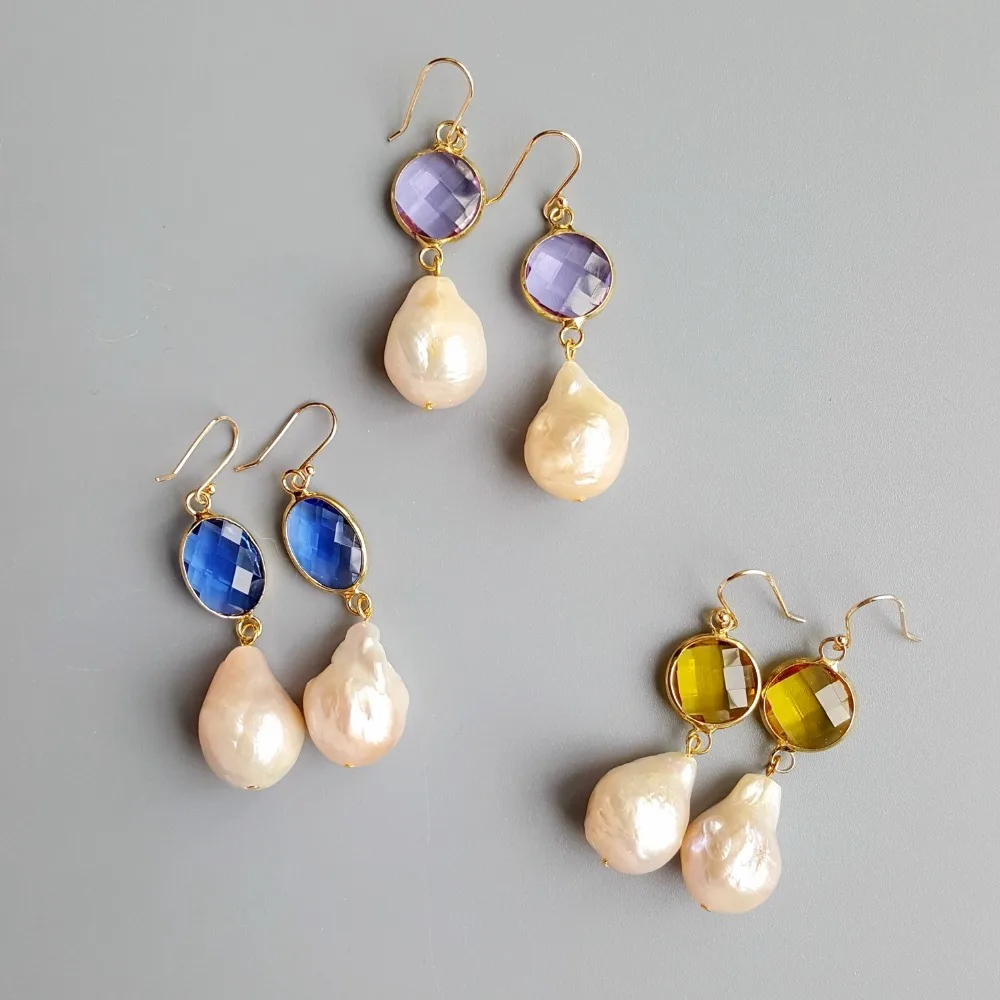 Женские серьги Крючки из серебра 925 пробы с жемчугом|Серьги-подвески| |