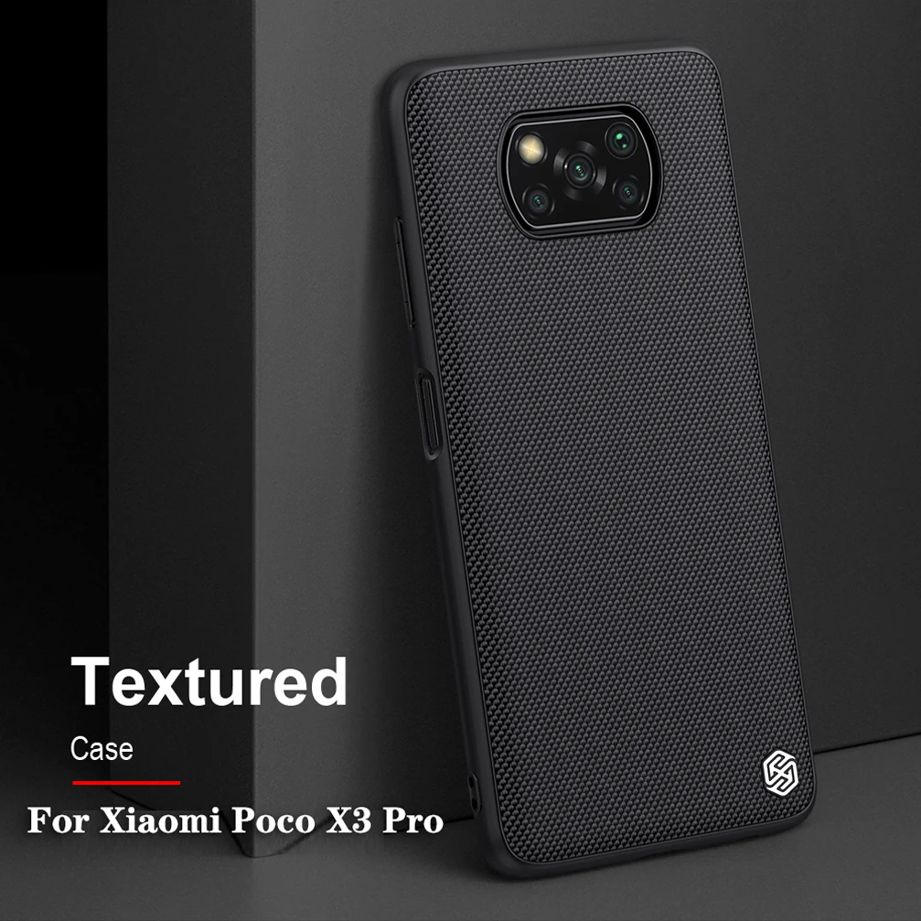 for xiaomi poco x3 pro phone case nillkin textured nylon fiber non slip design back cover for xiaomi poco x3 pro 6 67 inch case free global shipping