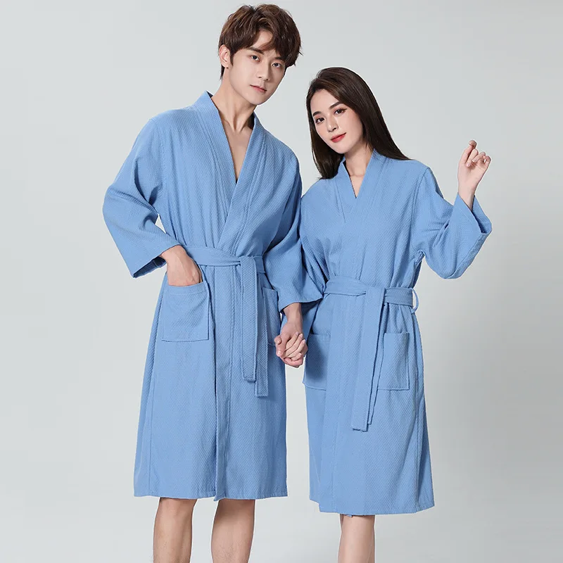 Women's Robe Waffle Cotton Bathrobe Winter Robe Pyjamas Bath Spring and Warm Bath Suit Badjas Female Sleepwear Robes 2021