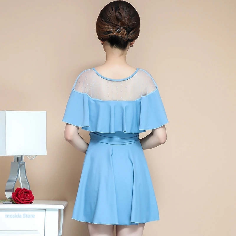 

50pcs Mother swimsuit conservative cover belly slimming one-piece skirt hot spring large size swimsuit