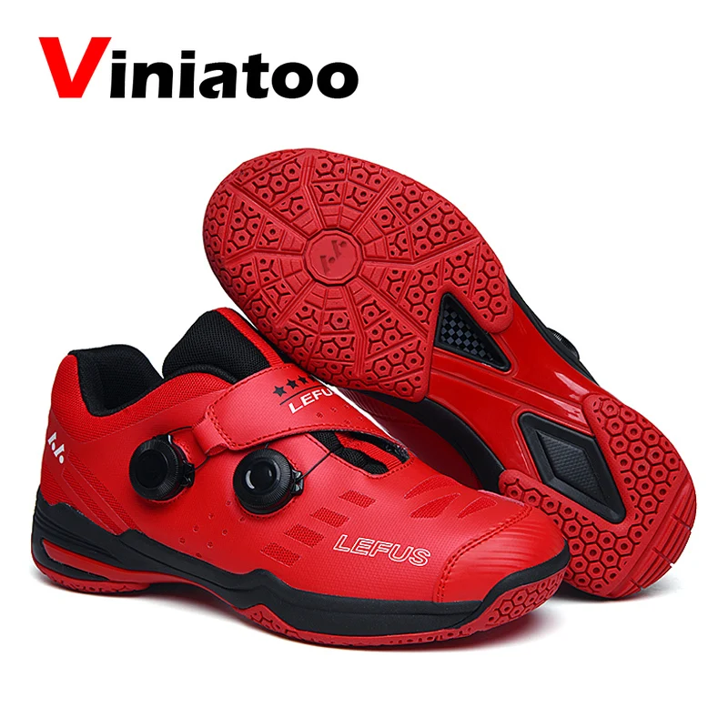 

Кроссовки для бадминтона, Профессиональная теннисная обувь, быстросъемная обувь для мужчин и женщин, красные синие