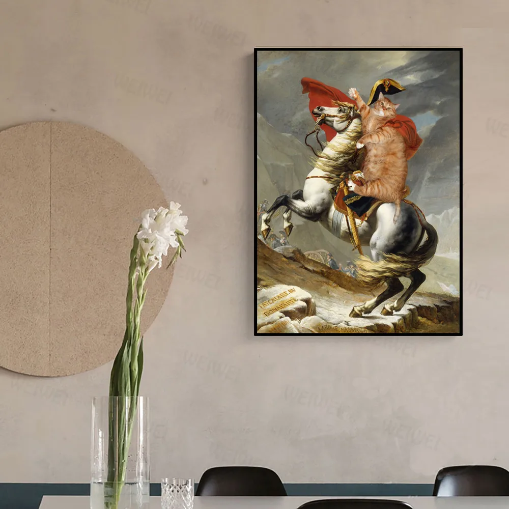 Картина на холсте в скандинавском стиле эпохи Возрождения ретро Мона Лиза