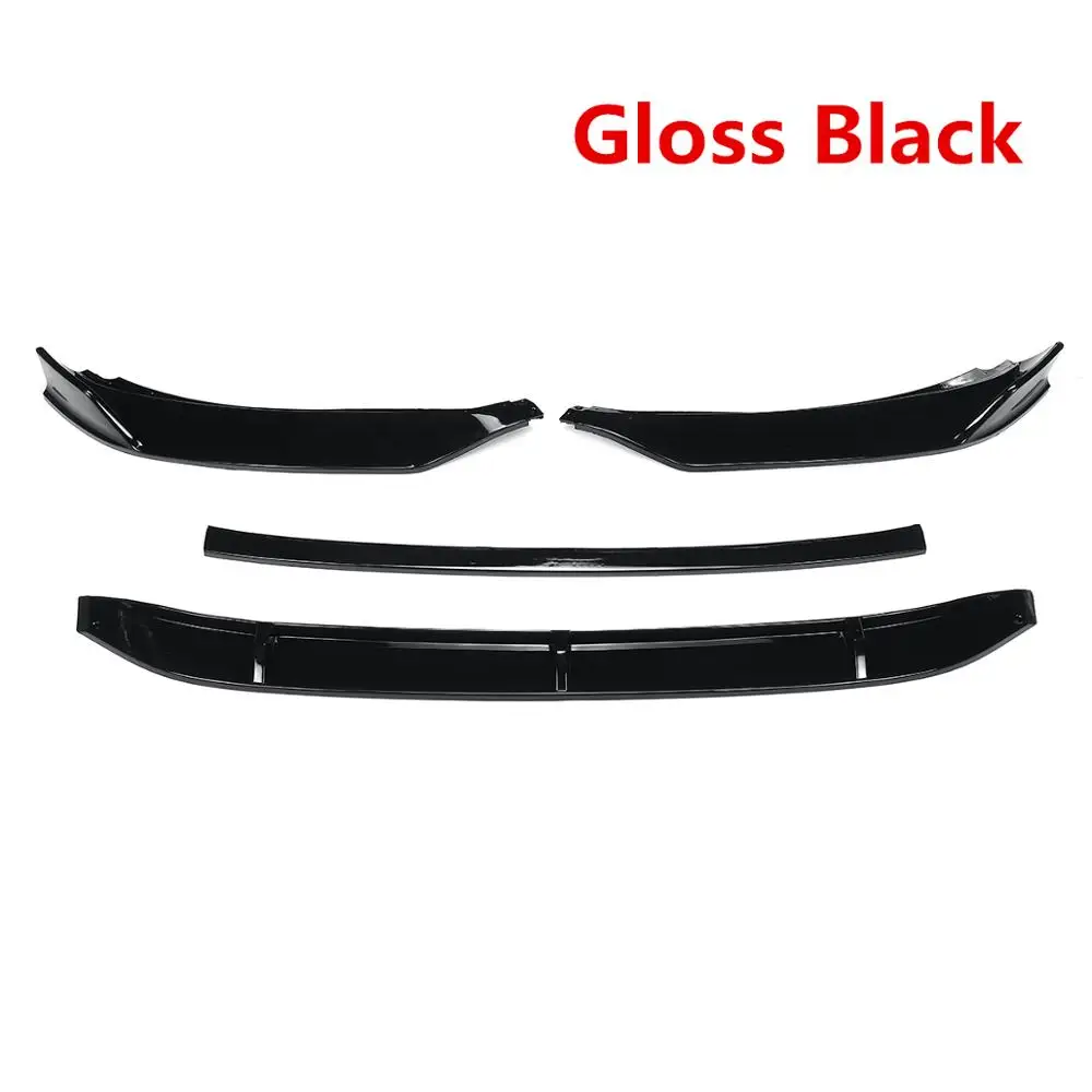 Gloss Black 4 шт. глянцевый/матовый черный Автомобильный передний бампер для губ сплиттерная губа спойлер, диффузор протектор крышки для VW Passat Variant B8 - Цвет: Gloss Black