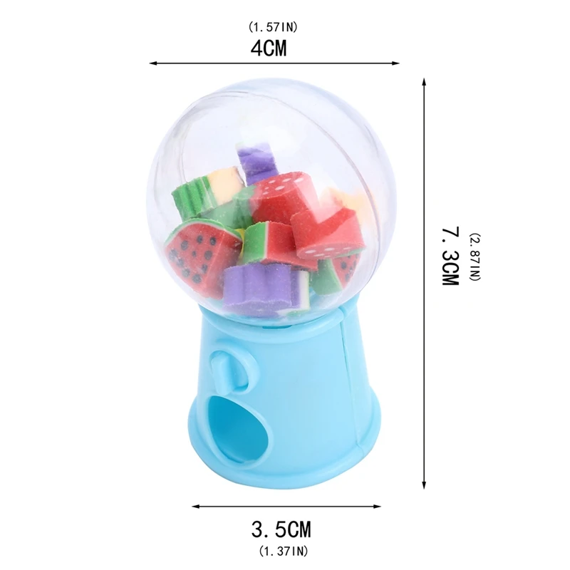 

For Students Gifts Cartoon Creative Fruit Style Eraser Twist Machine Rubber Pencil Eraser Funny Office School Supplies