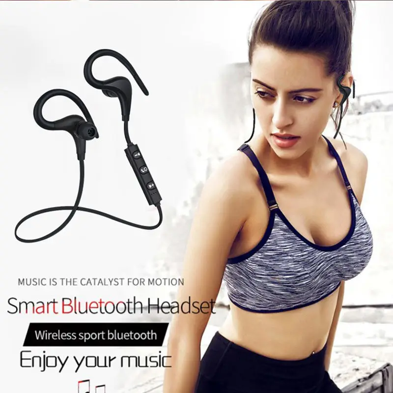 Спортивные Bluetooth наушники беспроводные с защитой от пота гарнитура басами