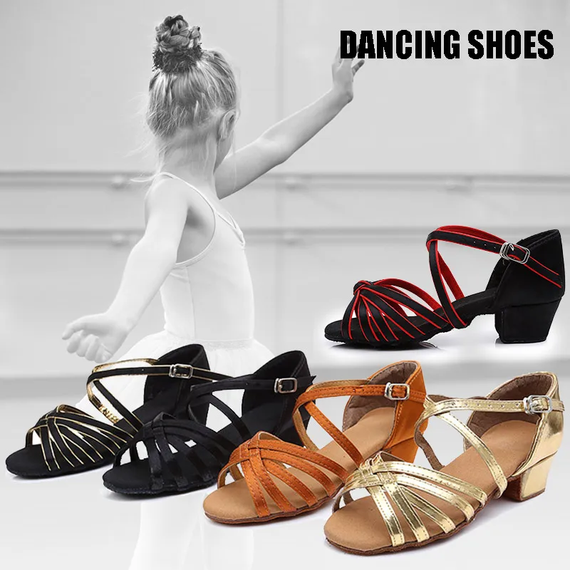

Бальные туфли для латиноамериканских танцев Танго туфли на низком каблуке с мягкой подошвой для девочек женские ALS88