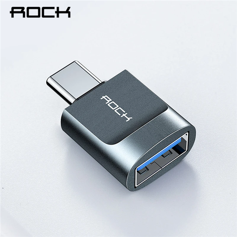 ROCK usb type C Мужской USB 3 0 Женский OTG адаптер для передачи данных и быстрой зарядки тип