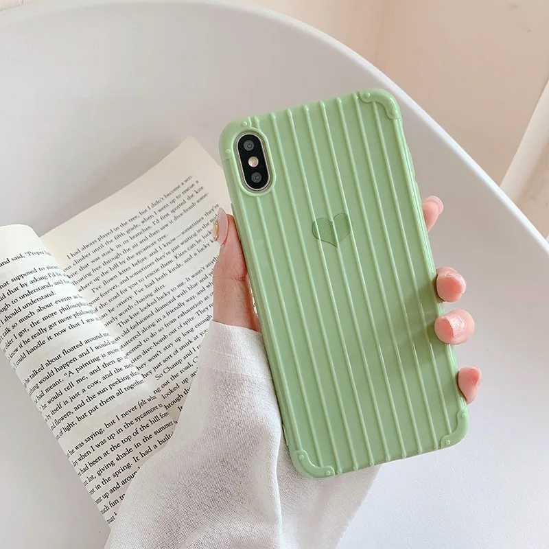 PU Сердце печати чехол для телефона защитный мобильный IPhone X/Xs/MAX Нескользящие