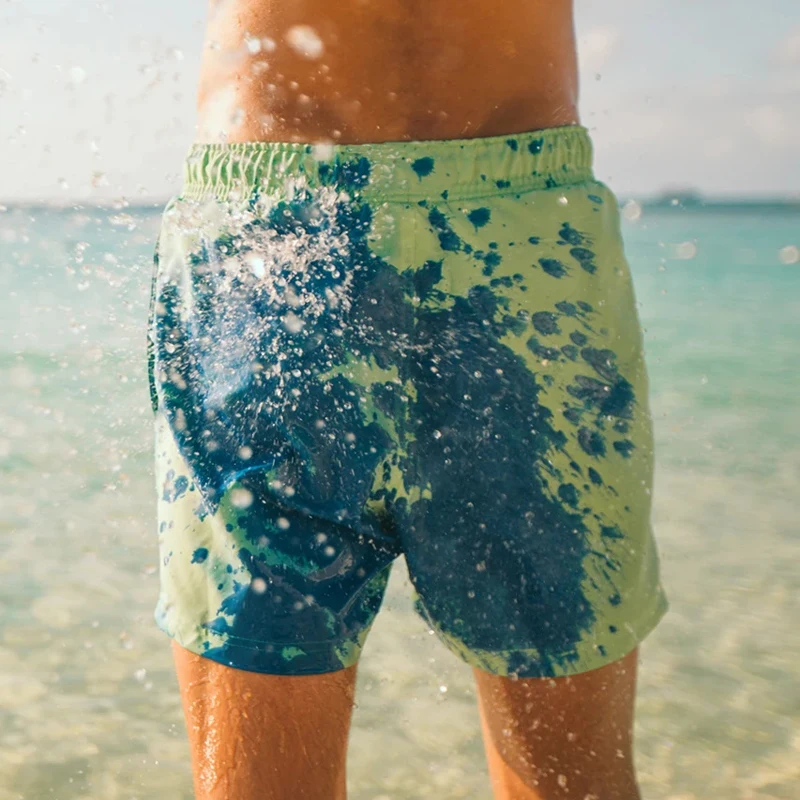 Прямая поставка пляжные шорты для мужчин волшебные цвета Шорты плавания летние