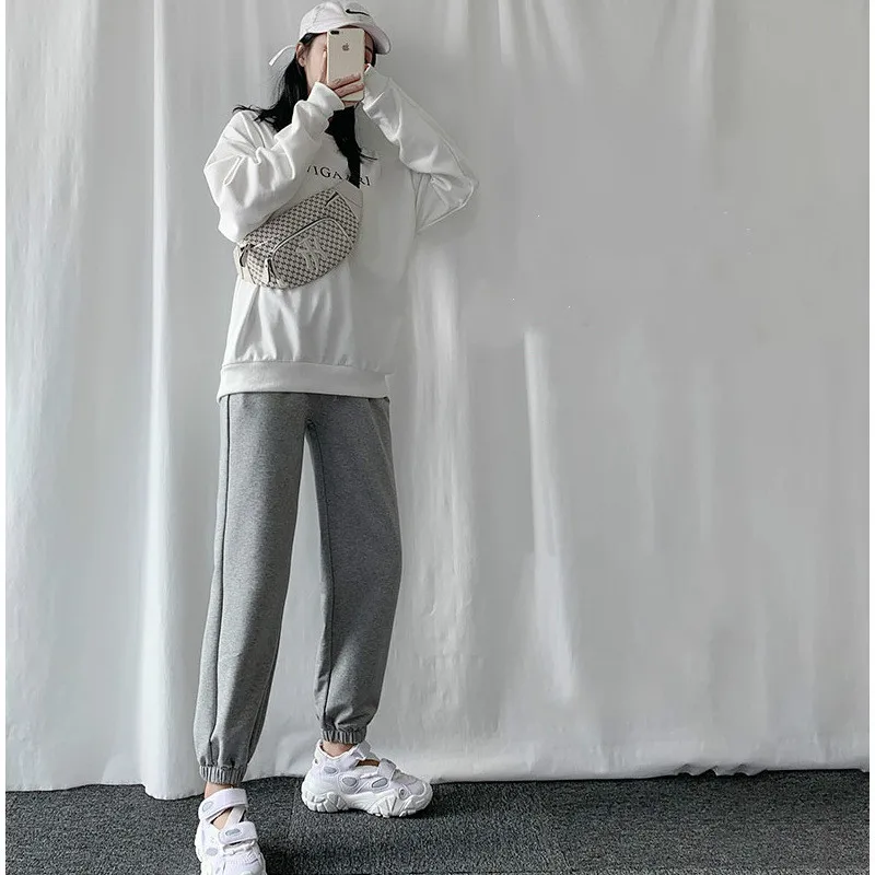 

JCHB 2021 Women's Pants Joggers Women Sweatpants High Waist Harem Pants Baggy Summer Loose Black Pantalon Femme D20810 Pph603