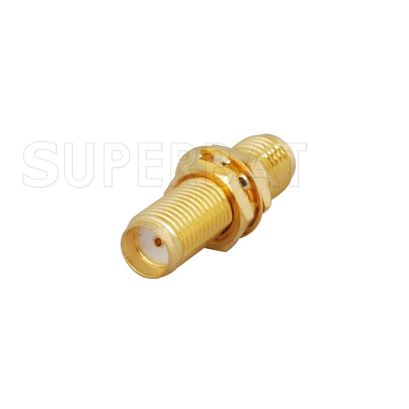 Адаптер SMA Superbat с гнездом на гнездо прямой коаксиальный разъем RF золотым