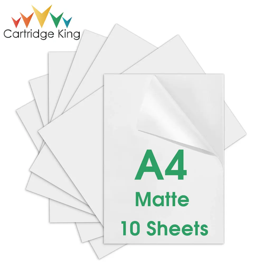 10 Sheets Matte Printable Vinyl Sticker Paper A4 210mmx297mm