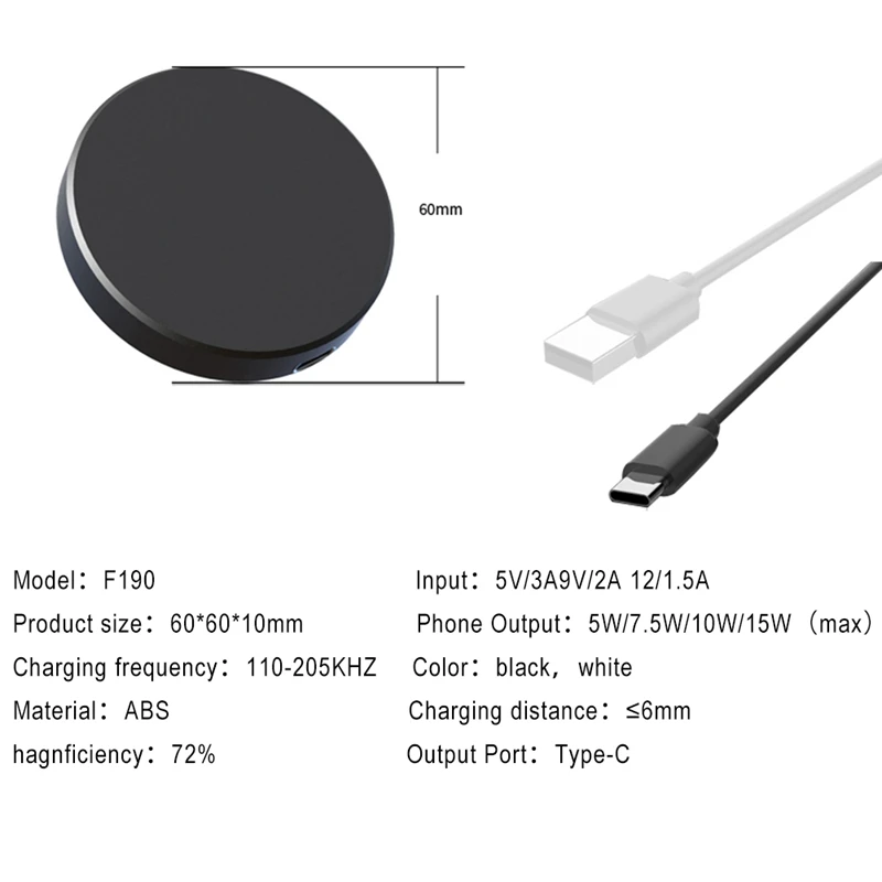 

15W Wireless Charger For iPhone 12/12 Mini/12 Pro/12 Pro Max Magnetic Charger Pad Desktop Stand Phone Fast Charge