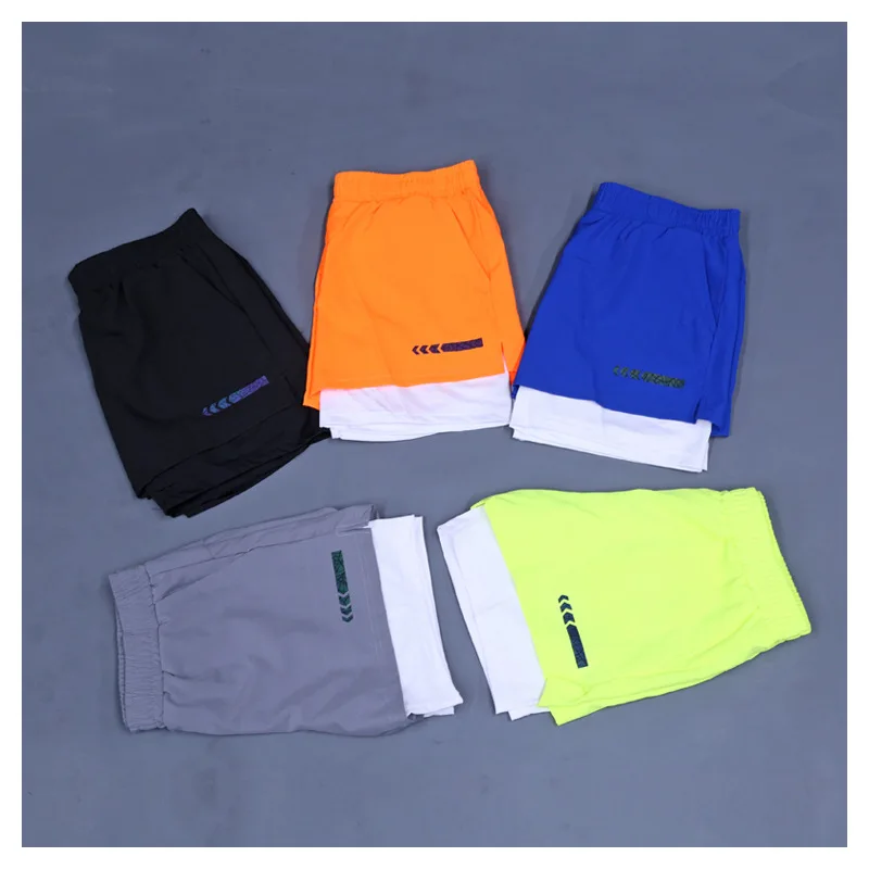 Solid Color Mock Two-Piece Shorts Female Anti-Emptied Casual Jogging Multi-Quick-Drying Outer Wear Yoga Gym | Спорт и развлечения