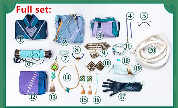 

{CosAll}Genshin Impact Bai Shu Cosplay Costume Halloween Costume Party Costumes