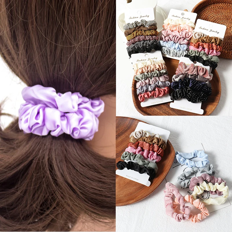 4 10 шт./компл. резинки для волос кольцо ярких цветов веревочки зимний женский