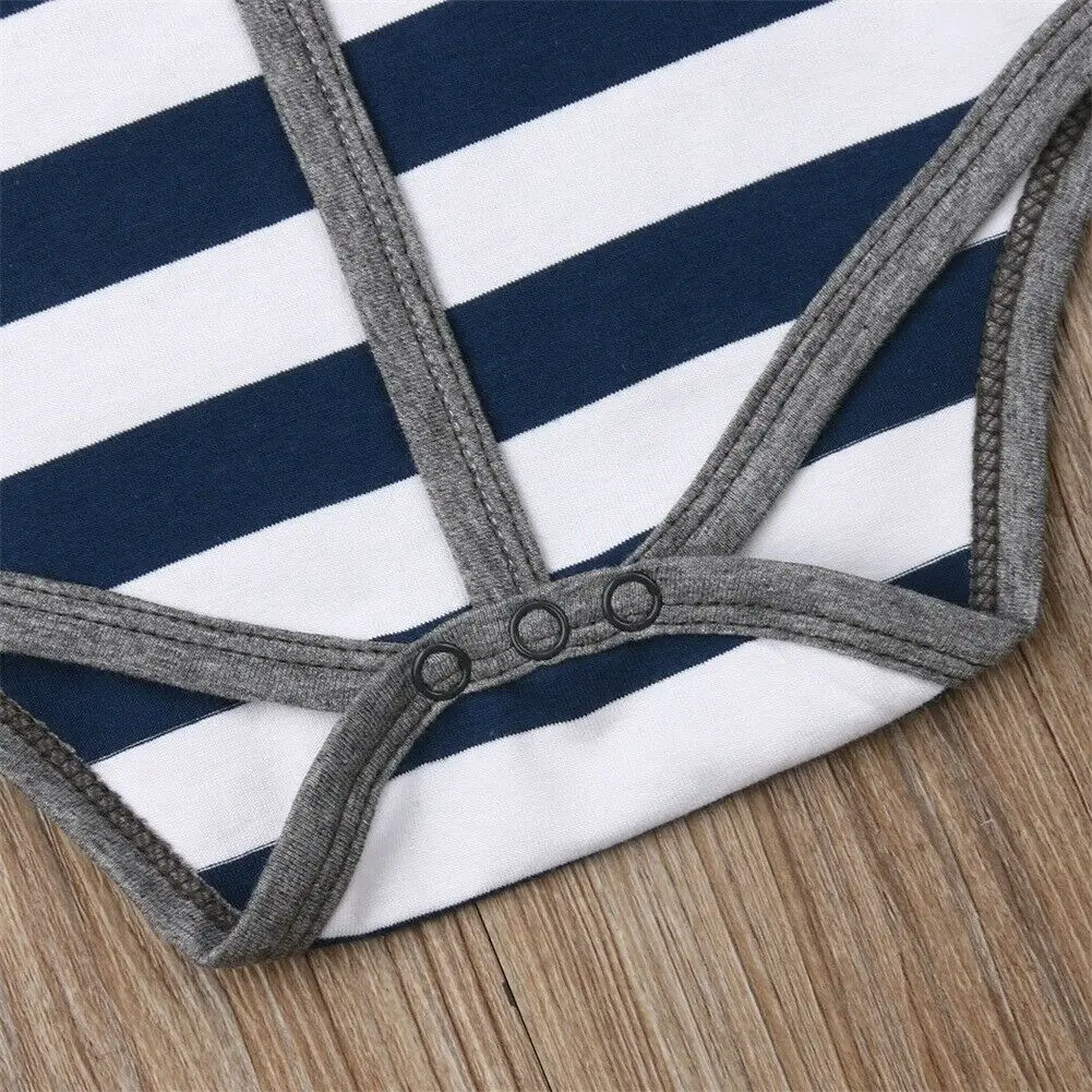 0-24 м маленький джентльмен новорожденный мальчик длинный рукав полосатый