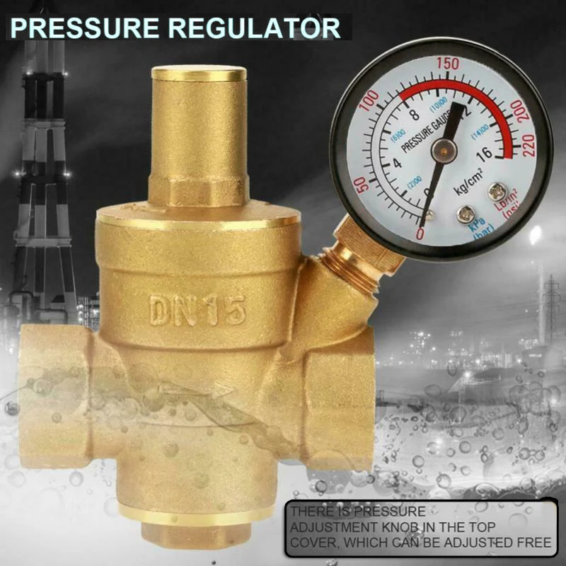 Регулируемый редуктор регулятора давления воды Манометр 16 кг/см² клапан |