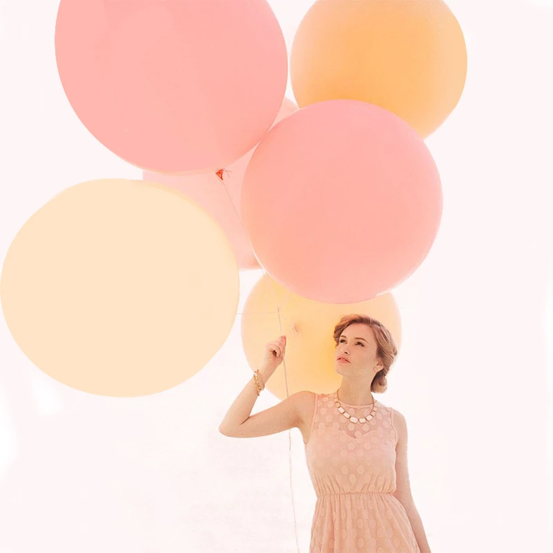 Гигантский белый воздушный шар большой гелиевый круглые латексные шарики 36