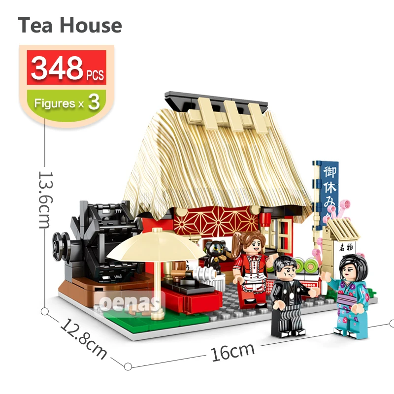 SEMBO City Architecture японская мини уличная еда суши Takoyaki Ramen магазин Чайный домик Модель