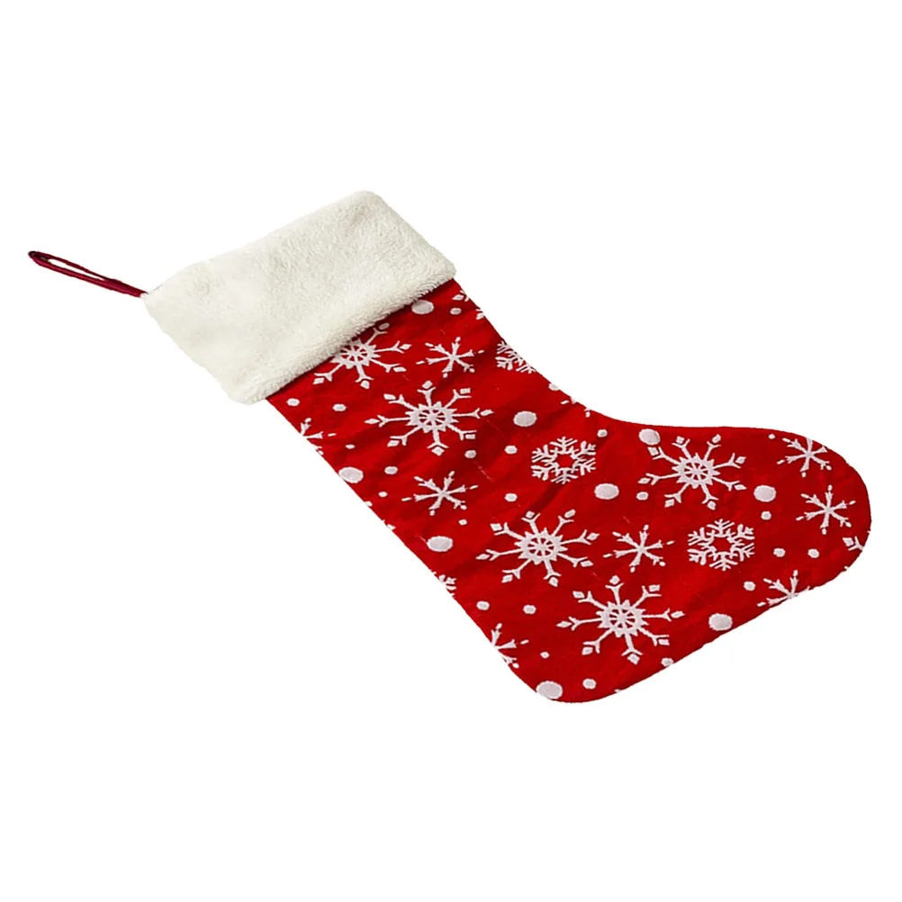 

1pc Decorative Christmas Sock Pendant Adorable Xmas Sock Gift Bag Xmas Sock Bag