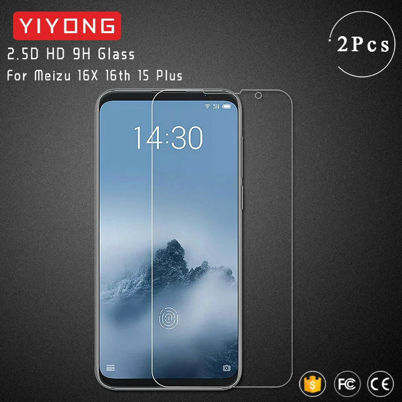YIYONG 2.5D прозрачное стекло для Meizu 16 Plus 16S Pro закаленное Защита экрана 16th 16X 16XS X S