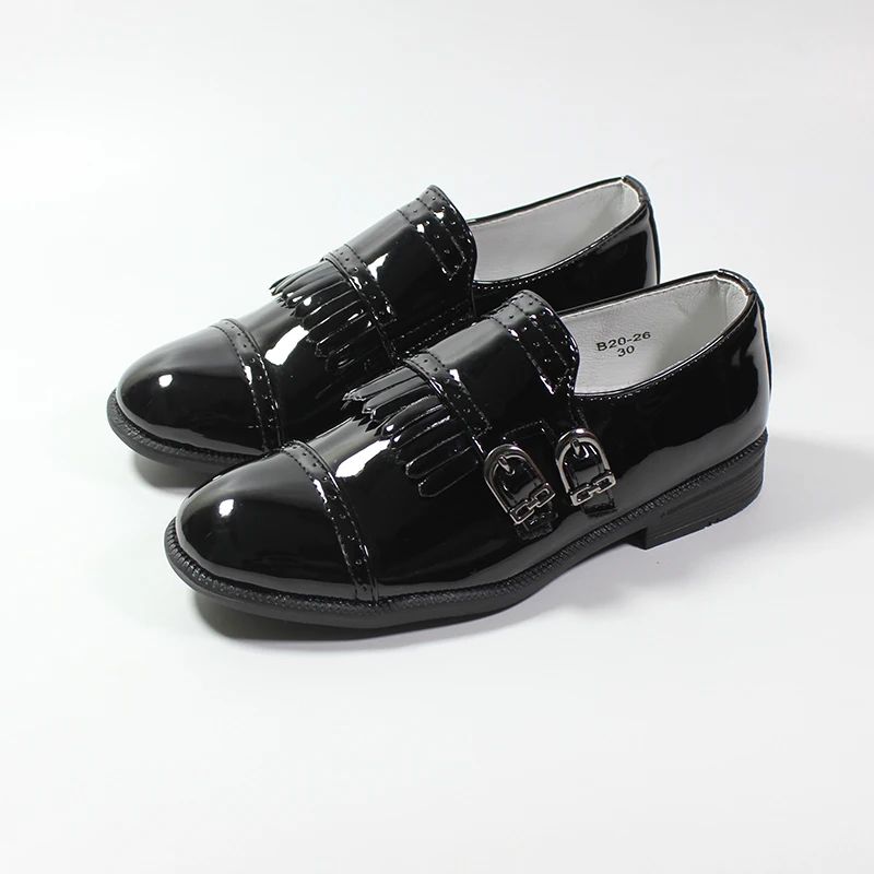 

Boy Formal Shoes 2021 Fashion Patent Leather Dress Shoes Kids Spring & Autumn Brand Business Office Wedding Footwear Boys Shoes