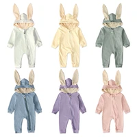 2019 spring autumn newborn infant baby boys girls romper suit children kids bunny sleepsuit solid overall babysuit 6 colors