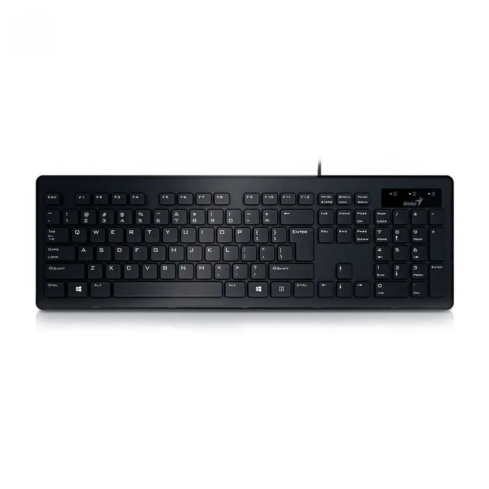 Клавиатура Genius SlimStar 130 Чёрная (Black) USB RU|Клавиатуры| |