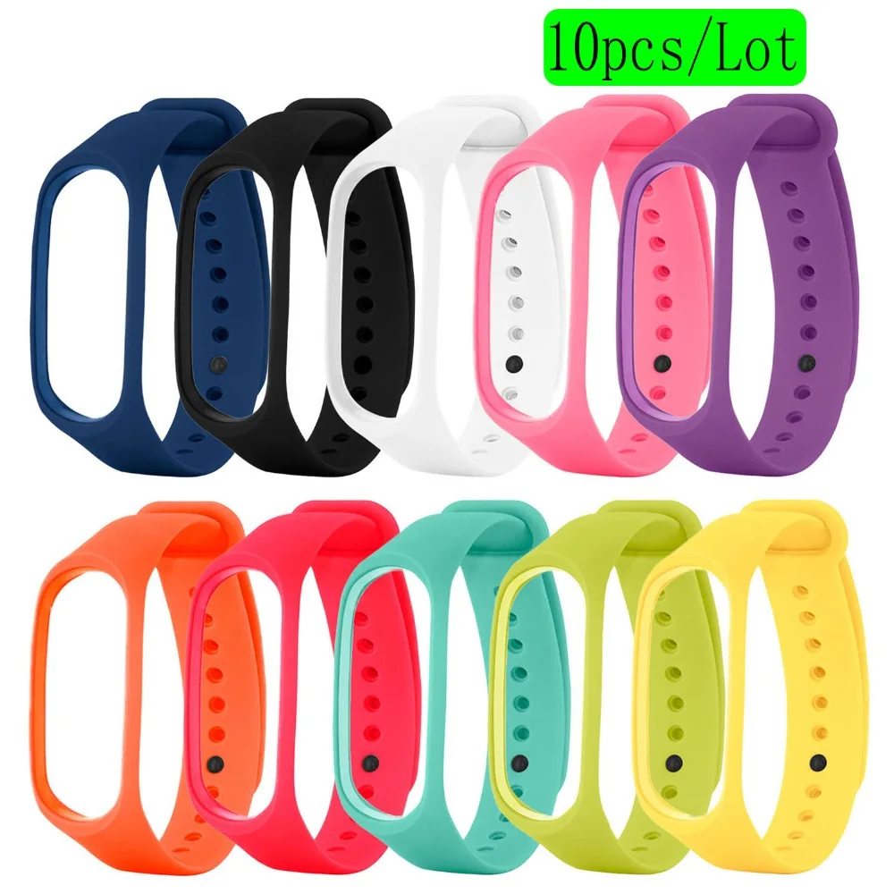 10 шт. сменный ремешок Gosear из ТПЭ для наручных смарт часов Xiaomi Xiao Mi Band Miband 3