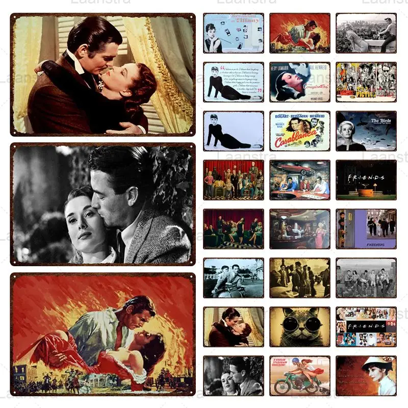 

Vintage Famous Movie Metal Poster Retro Metal Tin Sign Iron Plaque Wall Art for Pub Bar Club Cinema Theater Home Wall Decoration