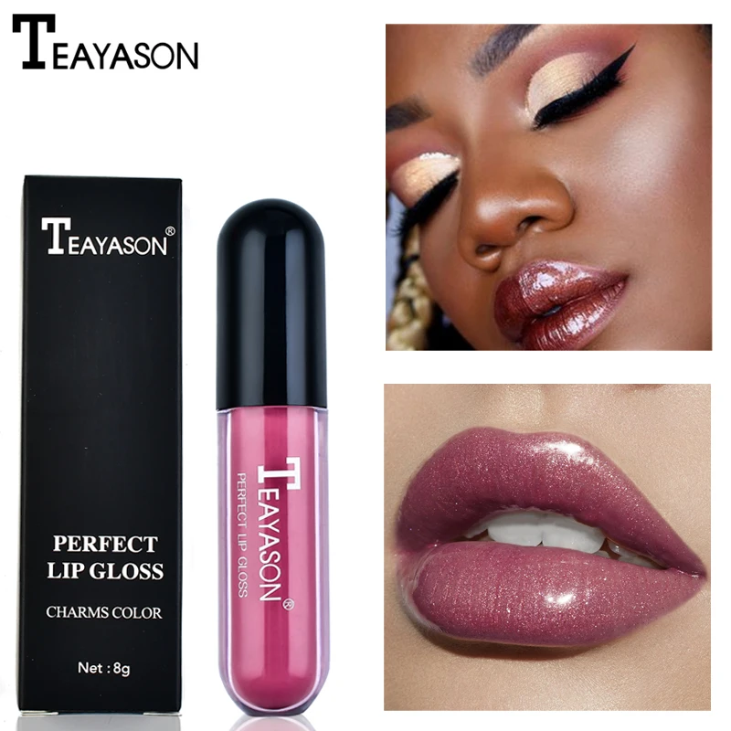 Модный стеклянный зеркальный жидкий блеск для губ удерживает влажность и