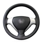 Нескользящая ручная работа из искусственной кожи черного цвета, чехол рулевого колеса автомобиля, для Honda Old City Fit Jazz