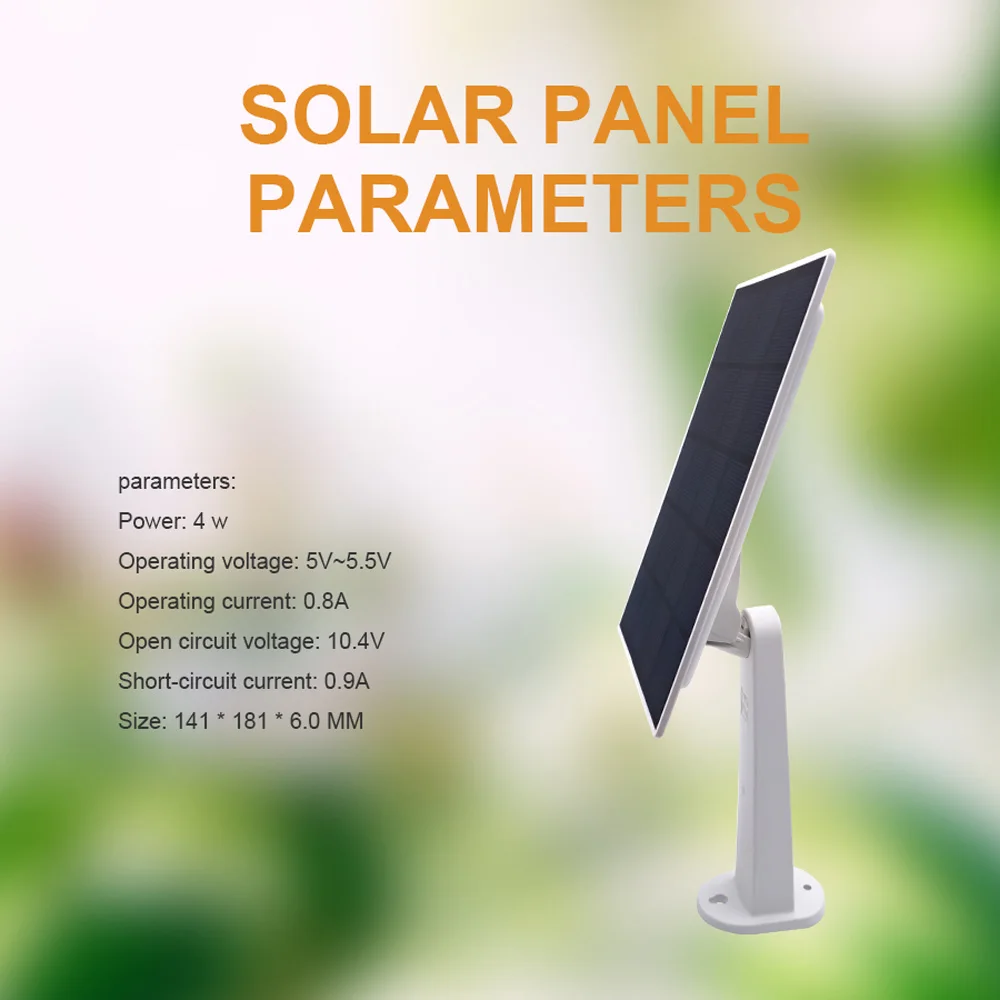 Водонепроницаемая солнечная панель 5 в 4 Вт для камеры безопасности с кабелем
