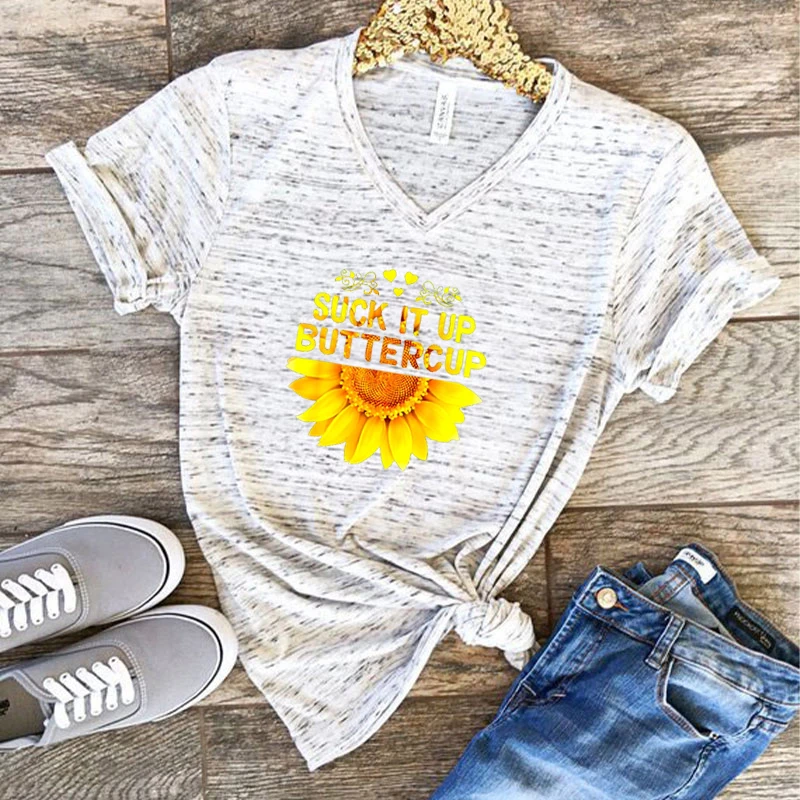 Модные женские футболки 2020 полиэстер с v-образным вырезом со смешным принтом