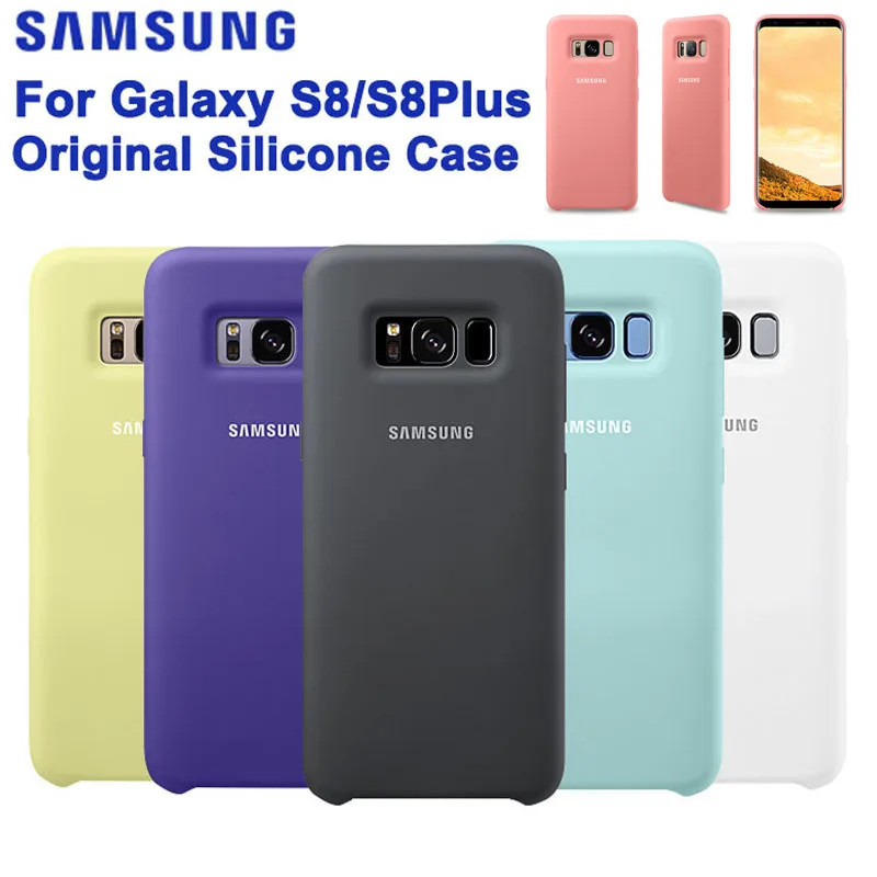 

SAMSUNG Original Silicone Case Mobile Phone Cover for Samsung S8 S8plus S8 Plus S8+ SM-G Fashion Soft Back Cover Silicone Case