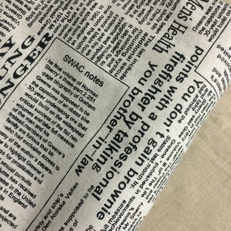 Органическая льняная ткань Per Meter Ткань для шитья рукоделие английские буквы