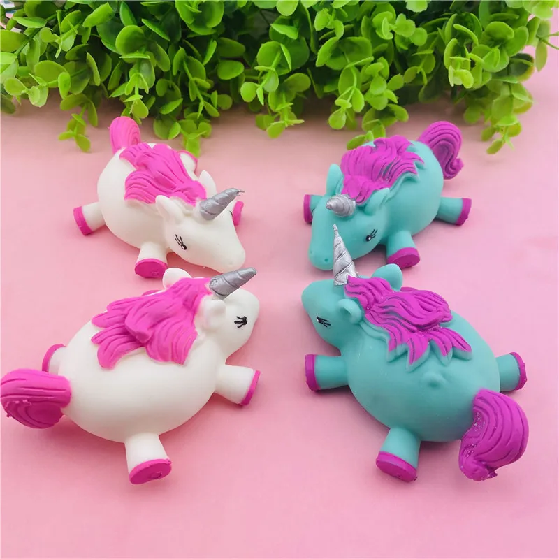 TPR Unicorn Blowing Animal Vent Toy Pinch Music Baby Shower Birthday Party Decoration Anniversary