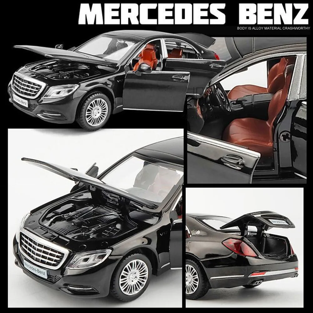 1/32 Mercedes Benz S600 сплав литые модели автомобилей Maybach C63S металлические транспортные