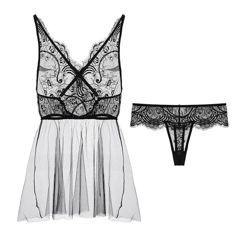 Белое Сетчатое эротическое белье сексуальное нижнее прозрачное женское платье