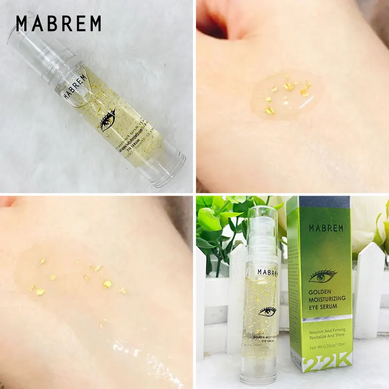 

MABREM 22K Golden Moisturizing Eye Serum Anti-Wrinkle Anti-Aging Hyaluronic Acid Remover Dark Circles Against Puffiness Eye Care