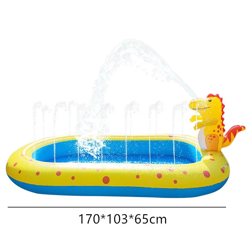 

Inflatable Dinosaur Water Spray Pad Garden Yard Fun and Cute Swimming Pool Outdoor Pool Play Mat For Kids LXY9