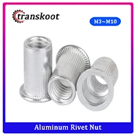 M3 M4 m5 m6 m8 m10 m12 оцинкованные гайки из углеродистой стали с накаткой Rivnut с плоской головкой заклепки с резьбой
